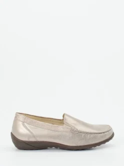 Waldläufer – Komfortslipper aus Metallicleder beige