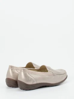 Waldläufer – Komfortslipper aus Metallicleder beige