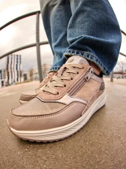 Waldläufer – Komfort-Sneaker aus Veloursleder Beige