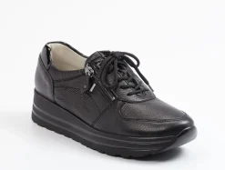 Waldläufer – Komfort-Sneaker aus Lammleder Schwarz
