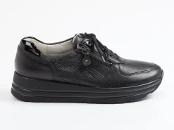 Waldläufer – Komfort-Sneaker aus Lammleder Schwarz