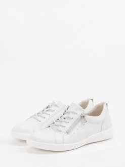 Waldläufer – Komfort-Sneaker aus Kalbleder Offwhite
