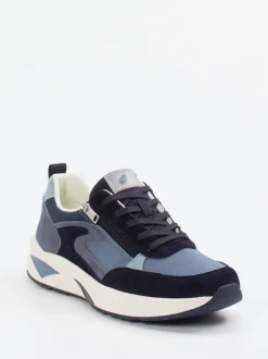 Waldläufer – Komfort-Sneaker aus Veloursleder blau