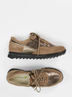 Waldläufer – Komfort-Sneaker aus Veloursleder Taupe