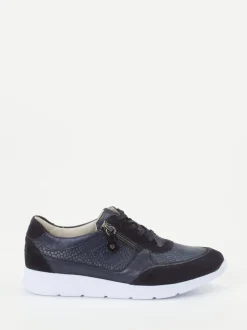Waldläufer – Komfort-Sneaker aus Kalbleder Dunkelblau