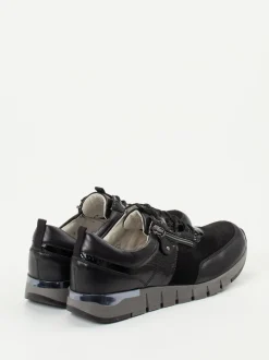 Waldläufer – Komfort-Sneaker aus Veloursleder Schwarz