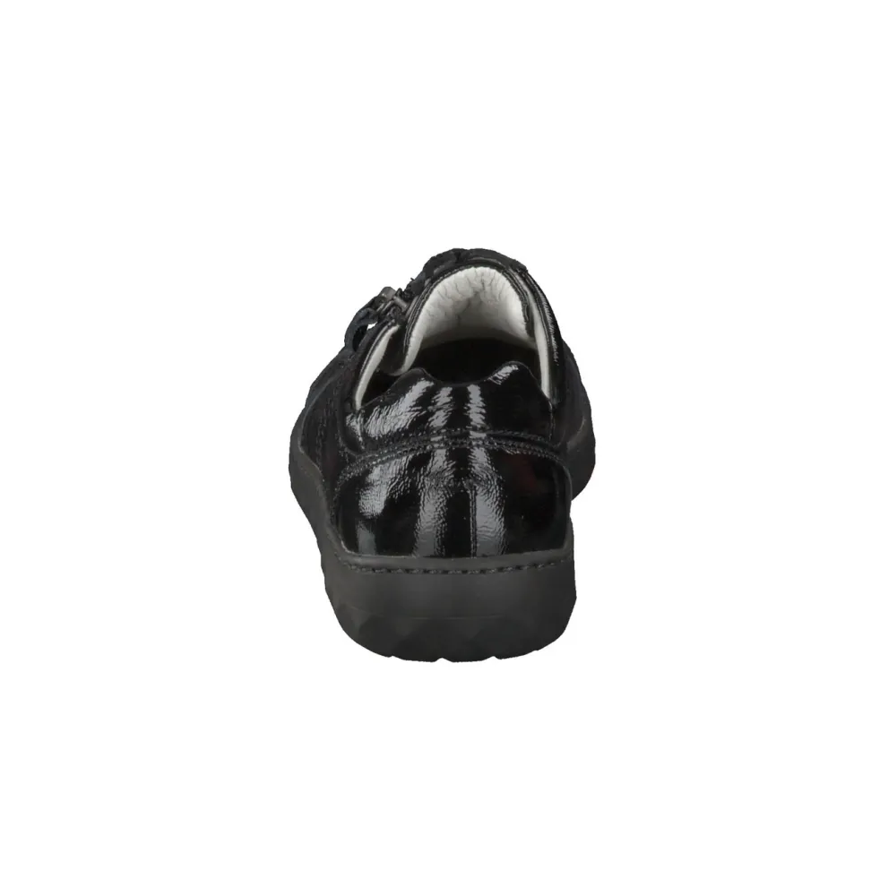 Waldläufer – Komfort-Sneaker aus Lackleder schwarz