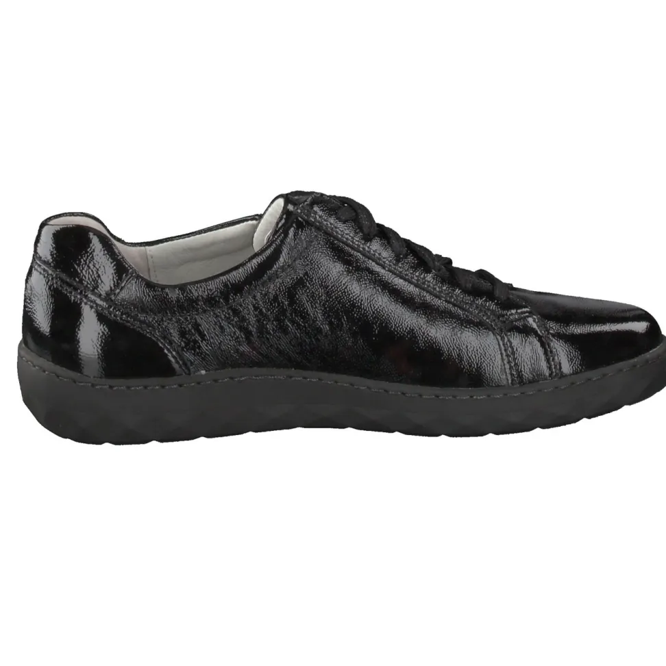Waldläufer – Komfort-Sneaker aus Lackleder schwarz