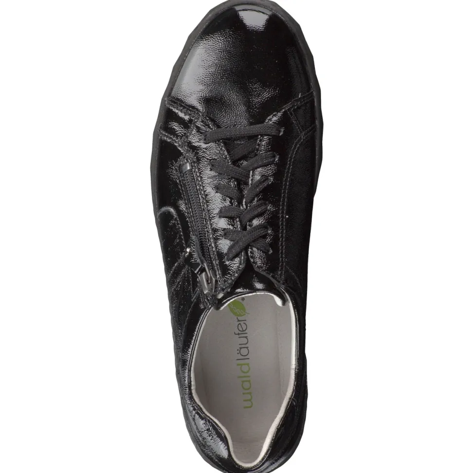 Waldläufer – Komfort-Sneaker aus Lackleder schwarz