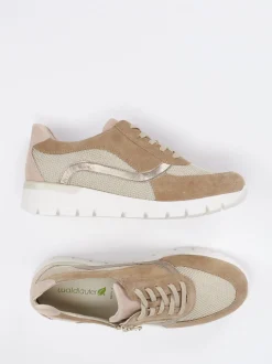 Waldläufer – Komfort-Sneaker aus Veloursleder beige