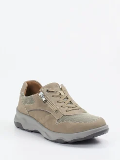 Waldläufer – Komfort-Sneaker aus Kalbleder und Mesh beige