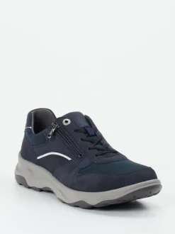 Waldläufer – Komfort-Sneaker aus Nubukleder blau