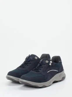 Waldläufer – Komfort-Sneaker aus Nubukleder blau