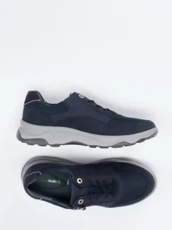 Waldläufer – Komfort-Sneaker aus Nubukleder blau
