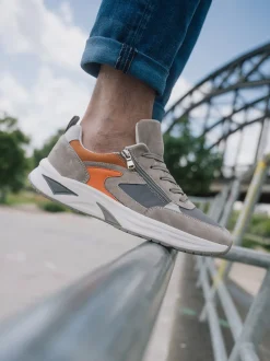 Waldläufer – Komfort-Sneaker aus Veloursleder grau
