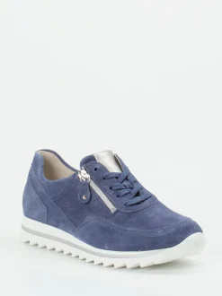 Waldläufer – Komfort-Sneaker aus Veloursleder jeansblau