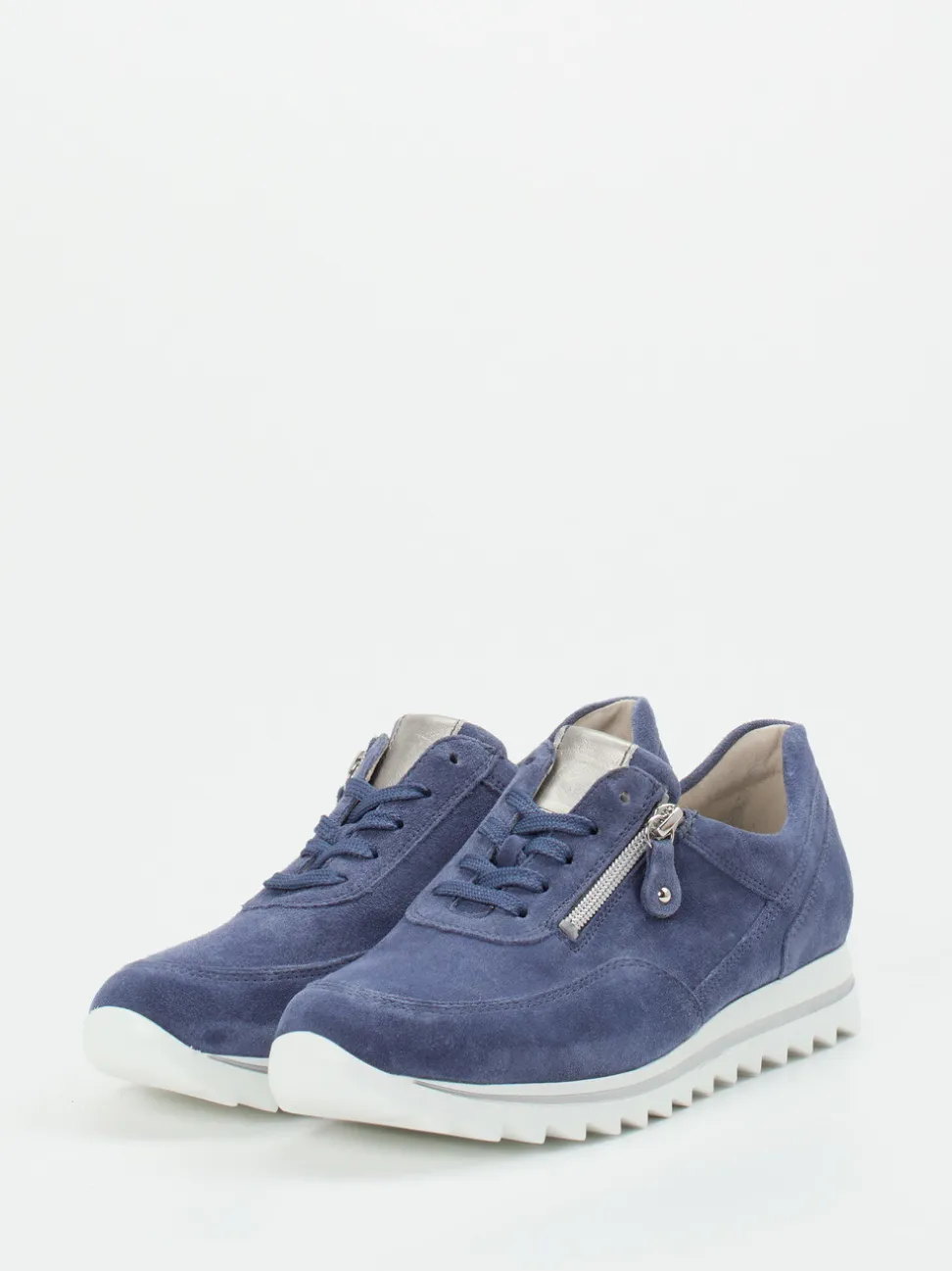 Waldläufer – Komfort-Sneaker aus Veloursleder jeansblau