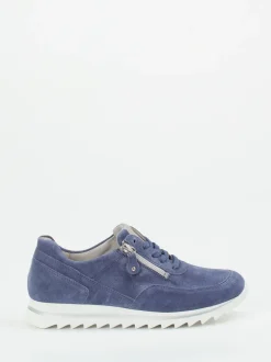 Waldläufer – Komfort-Sneaker aus Veloursleder jeansblau