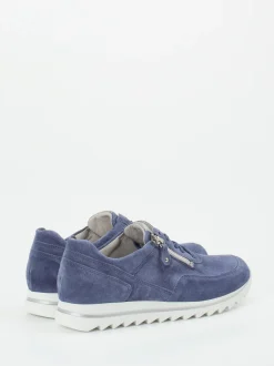 Waldläufer – Komfort-Sneaker aus Veloursleder jeansblau