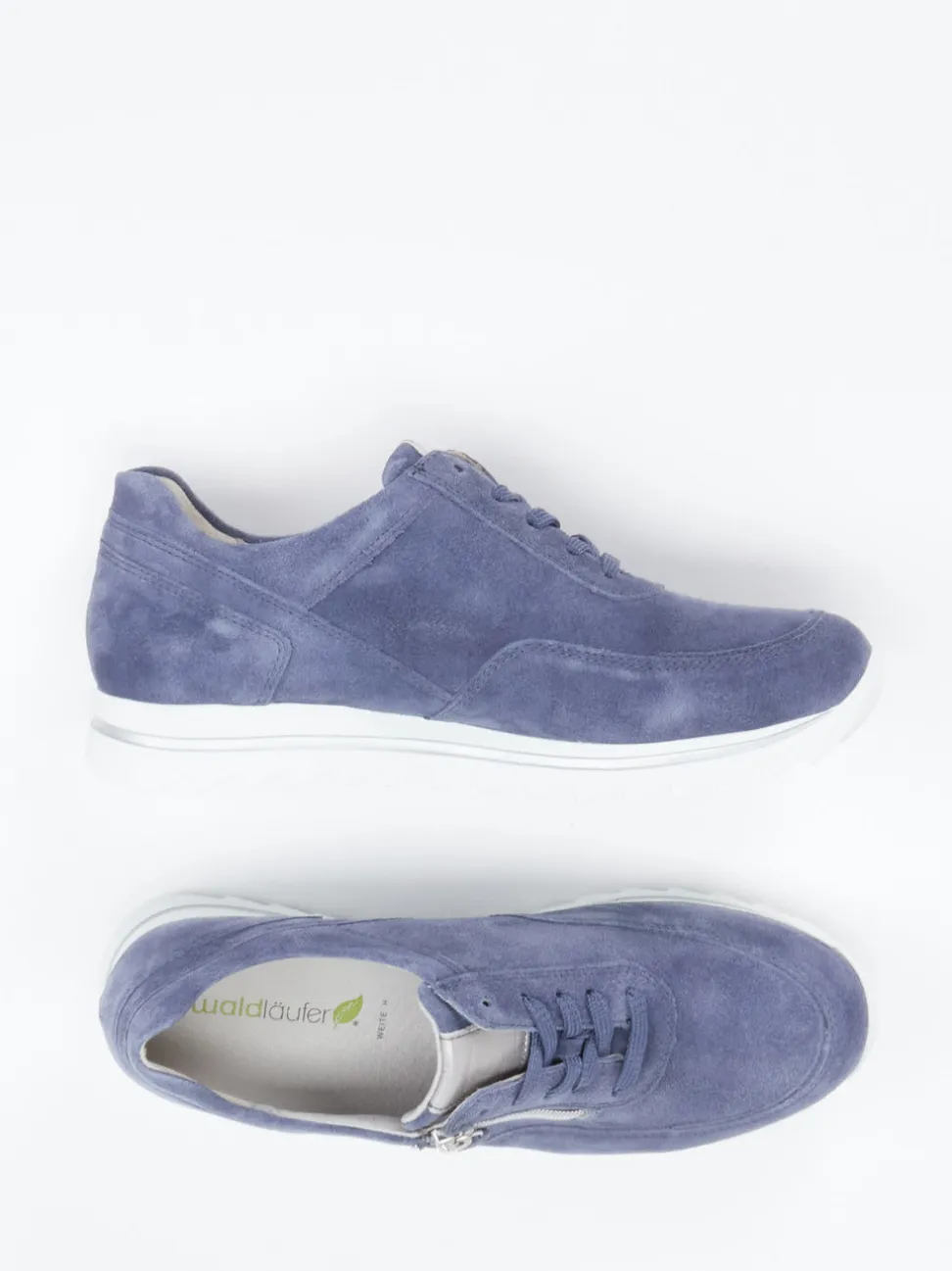 Waldläufer – Komfort-Sneaker aus Veloursleder jeansblau
