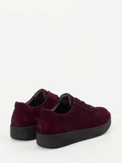 Waldläufer – Komfort-Sneaker aus Veloursleder Bordeaux