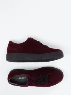 Waldläufer – Komfort-Sneaker aus Veloursleder Bordeaux