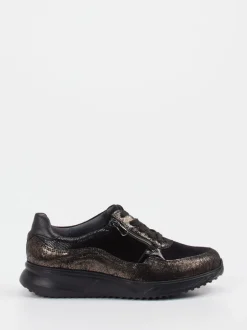 Waldläufer – Komfort-Sneaker aus Veloursleder schwarz