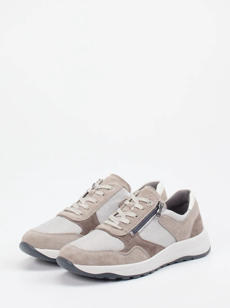 Waldläufer – Komfort-Sneaker aus Veloursleder beige