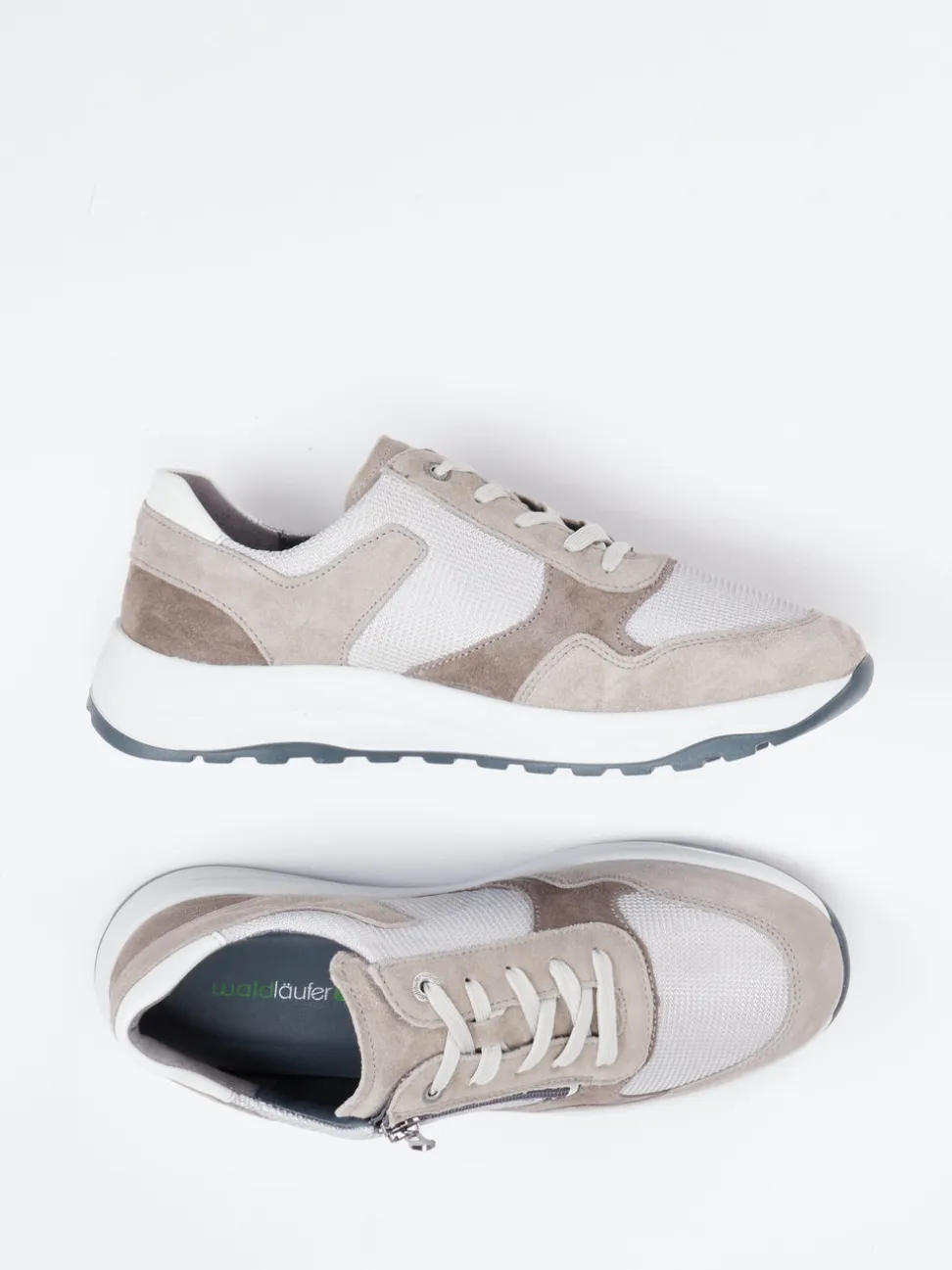 Waldläufer – Komfort-Sneaker aus Veloursleder beige
