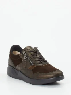 Waldläufer – Komfort-Sneaker aus Veloursleder braun