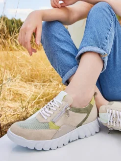 Waldläufer – Komfort-Sneaker aus Veloursleder beige