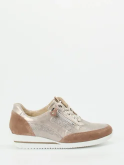 Waldläufer – Komfort-Sneaker aus Metallicleder beige