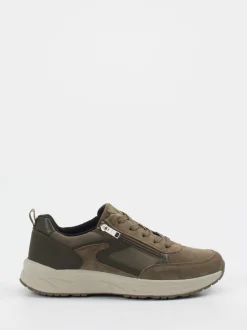 Waldläufer – Komfort-Sneaker aus Nubukleder olivbraun