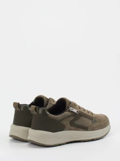 Waldläufer – Komfort-Sneaker aus Nubukleder olivbraun