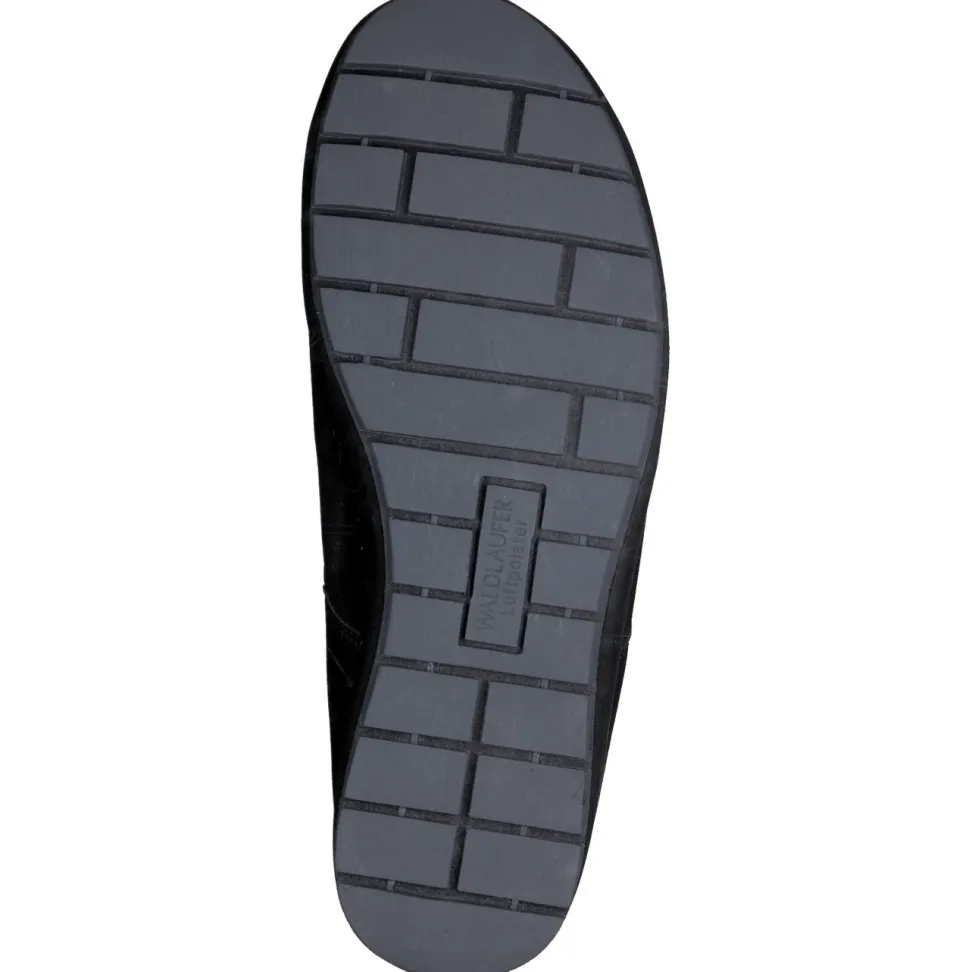 Waldläufer – Komfort-Stiefelette aus Nubukleder schwarz
