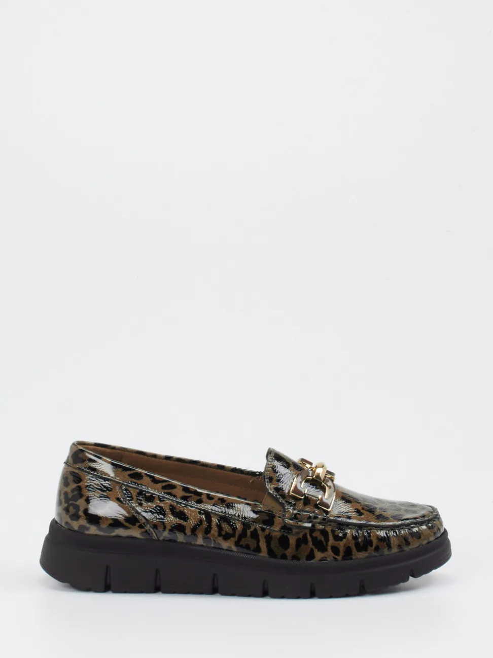 Waldläufer – Loafer aus geprägtem Leder in Leoprint