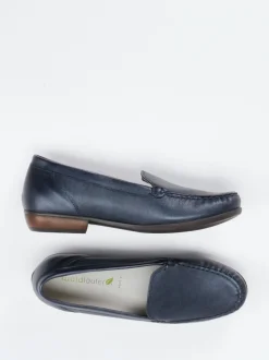 Waldläufer – Loafer aus Glattleder Dunkelblau