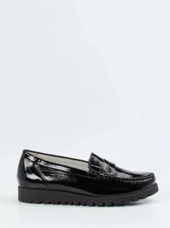 Waldläufer – Loafer aus Lackleder Schwarz
