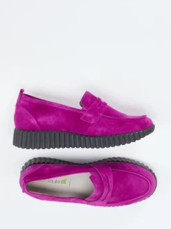 Waldläufer – Loafer aus Veloursleder in Pink