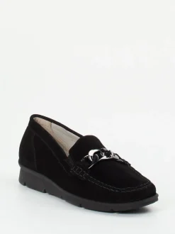 Waldläufer – Loafer aus Veloursleder Schwarz