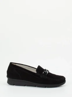 Waldläufer – Loafer aus Veloursleder Schwarz