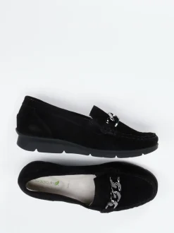 Waldläufer – Loafer aus Veloursleder Schwarz