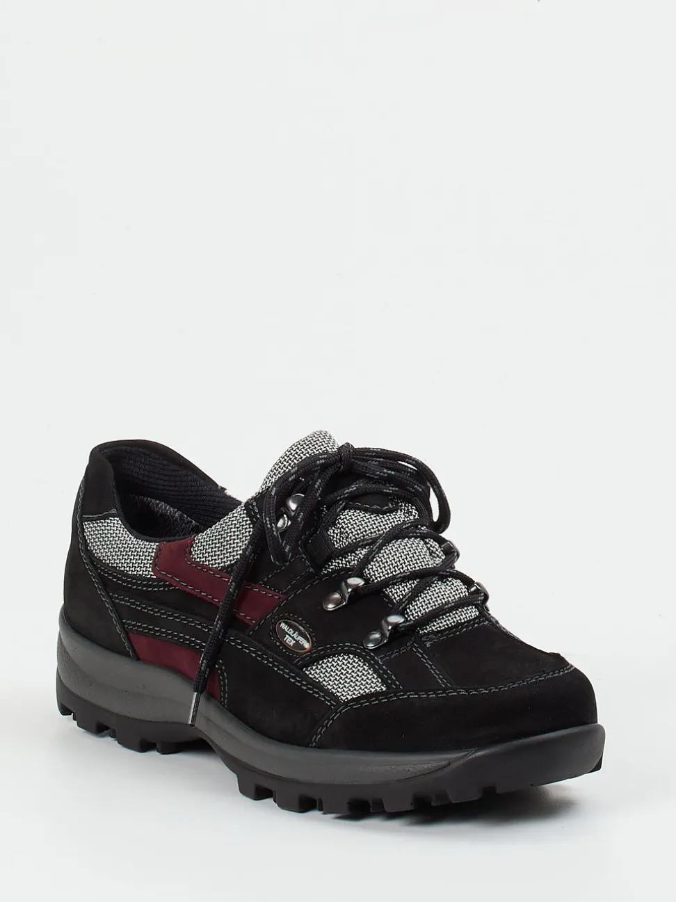 Waldläufer – Outdoor-Schnürschuh aus Nubukleder schwarz