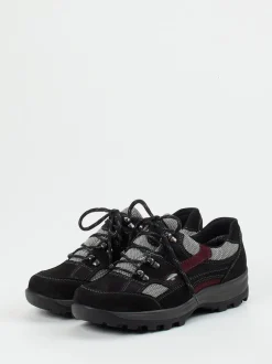 Waldläufer – Outdoor-Schnürschuh aus Nubukleder schwarz