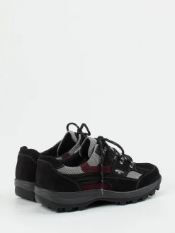 Waldläufer – Outdoor-Schnürschuh aus Nubukleder schwarz