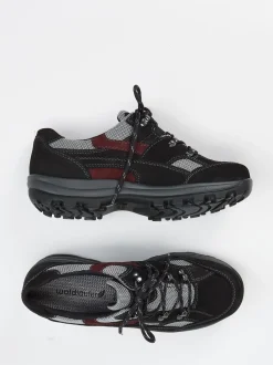 Waldläufer – Outdoor-Schnürschuh aus Nubukleder schwarz
