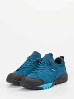 Waldläufer – Outdoor-Sneaker aus Veloursleder petrolblau