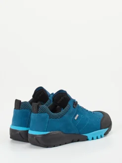 Waldläufer – Outdoor-Sneaker aus Veloursleder petrolblau