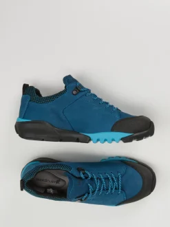 Waldläufer – Outdoor-Sneaker aus Veloursleder petrolblau