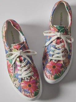 Waldläufer – Plateau-Sneaker aus geprägtem Leder multi